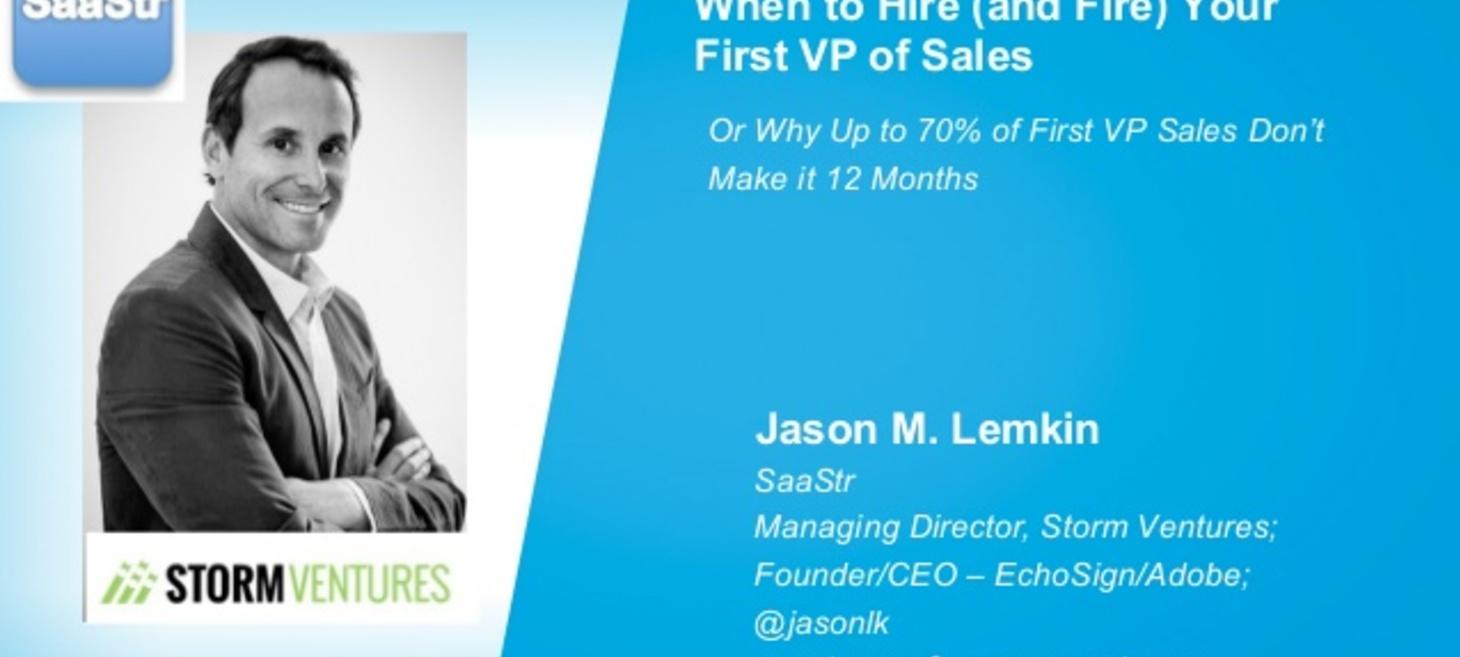How to Hire A Great VP Sales: The Full Video (and Transcript)