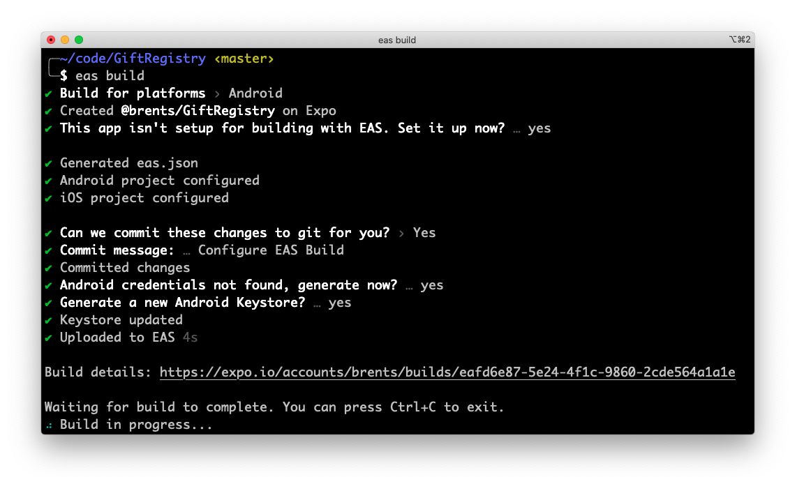 Expo Application Services (EAS): Build and Submit