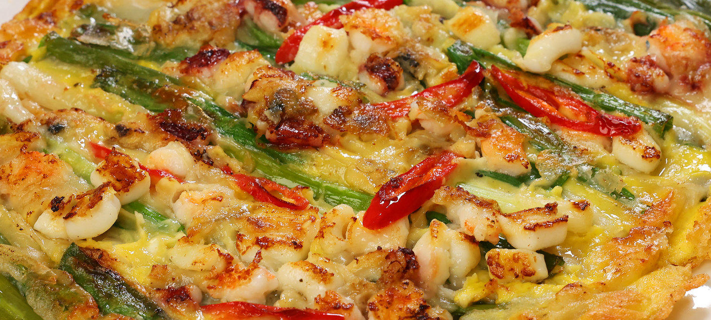 Korean Seafood green onion pancake