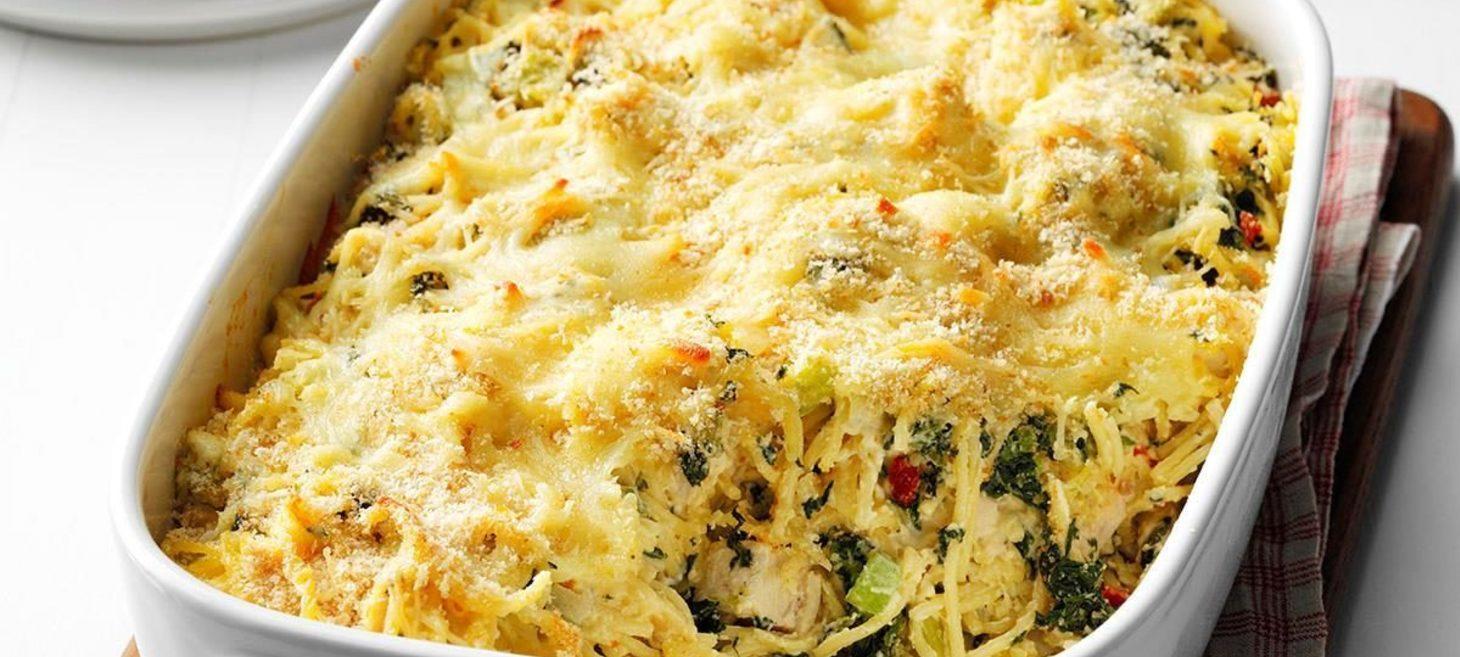 Greek Spaghetti with Chicken