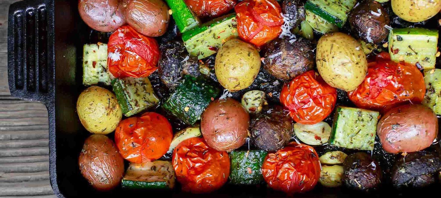Italian Oven Roasted Vegetables Recipe (w/ Video)| The Mediterranean Dish