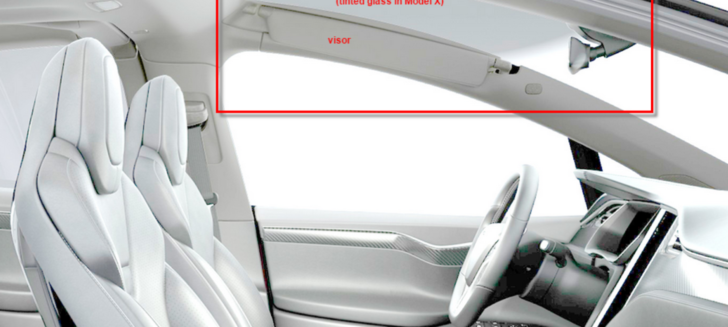 Model X over the top windshield