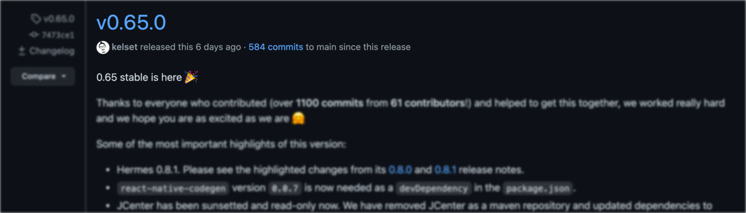 Announcing React Native 0.65