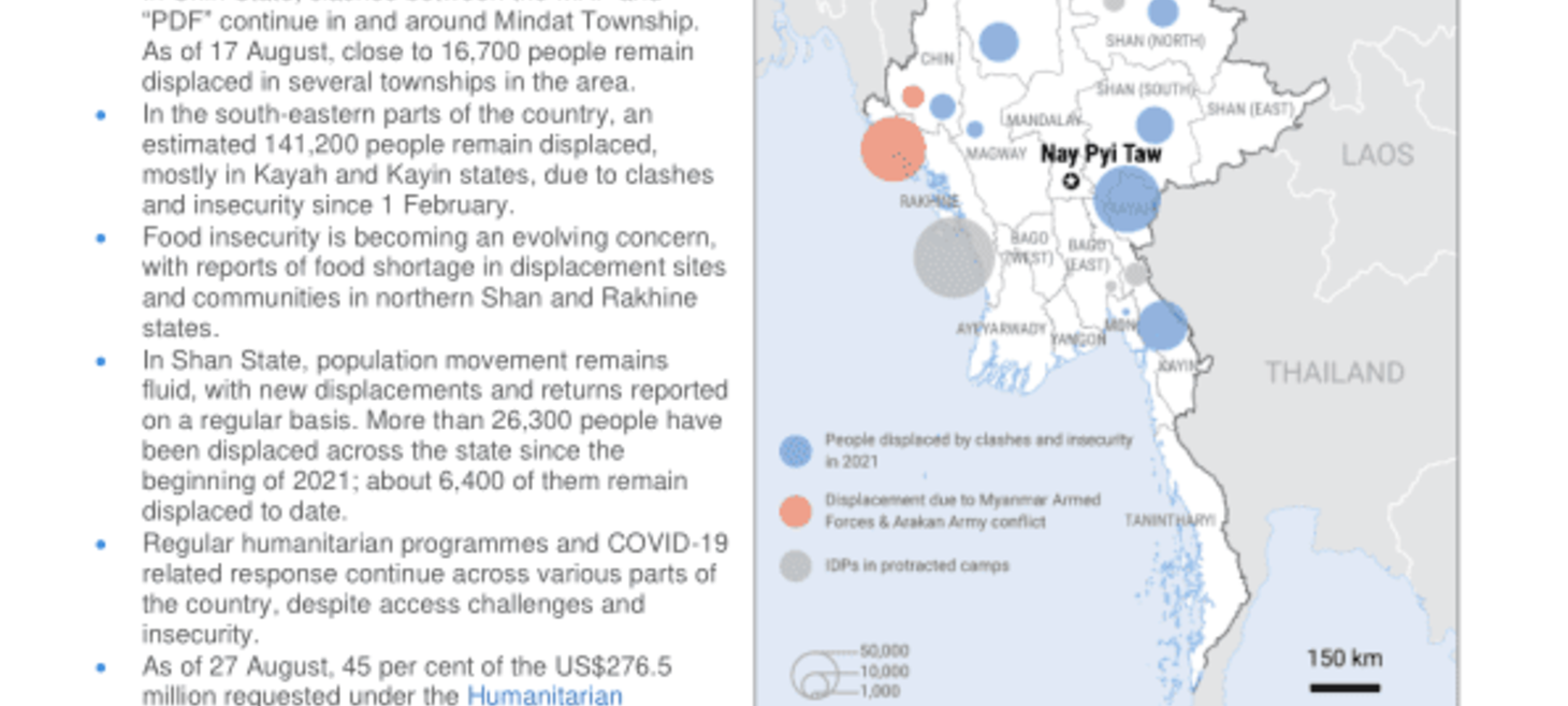 Myanmar Humanitarian Update No. 10 | 27 August 2021 - Myanmar