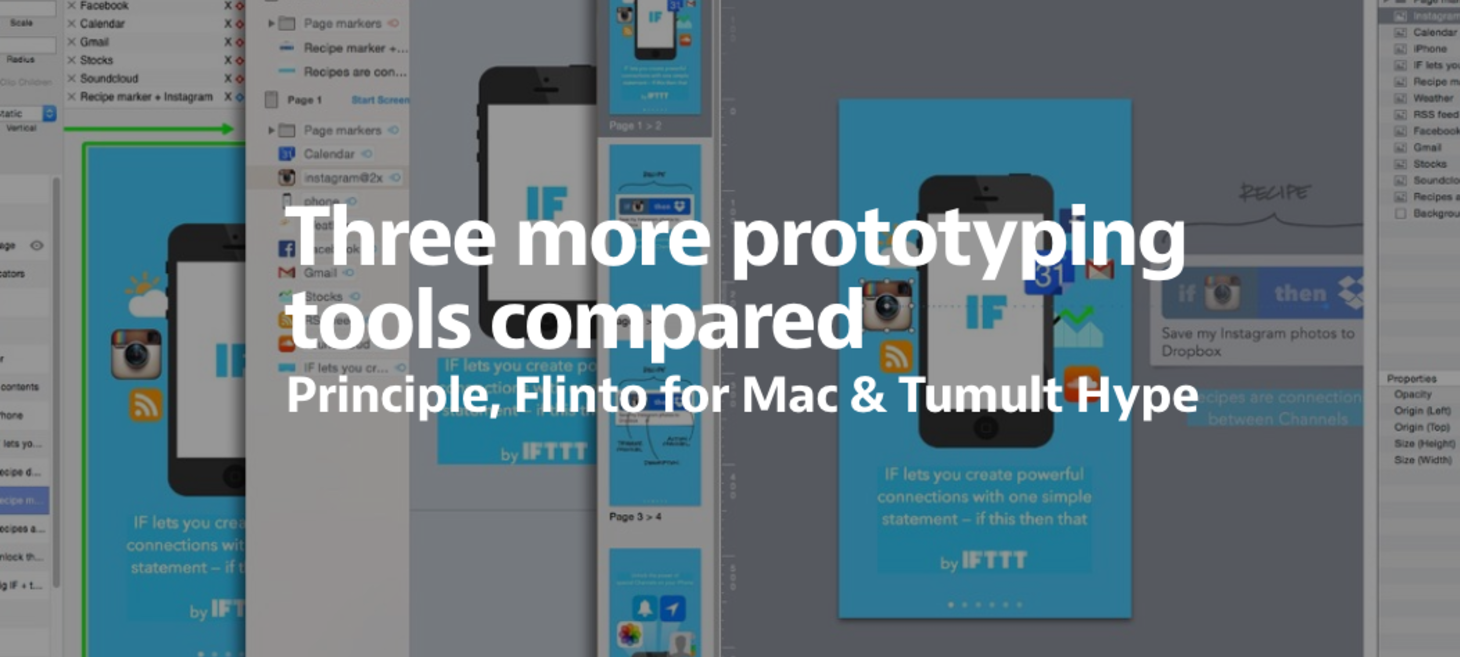 Three more app prototyping tools compared: Principle, Flinto for Mac & Tumult Hype