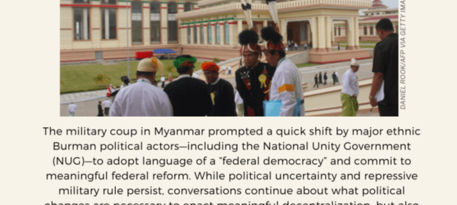 Tea Circle Event: The Future of Federalism and Political Decentralization in Myanmar