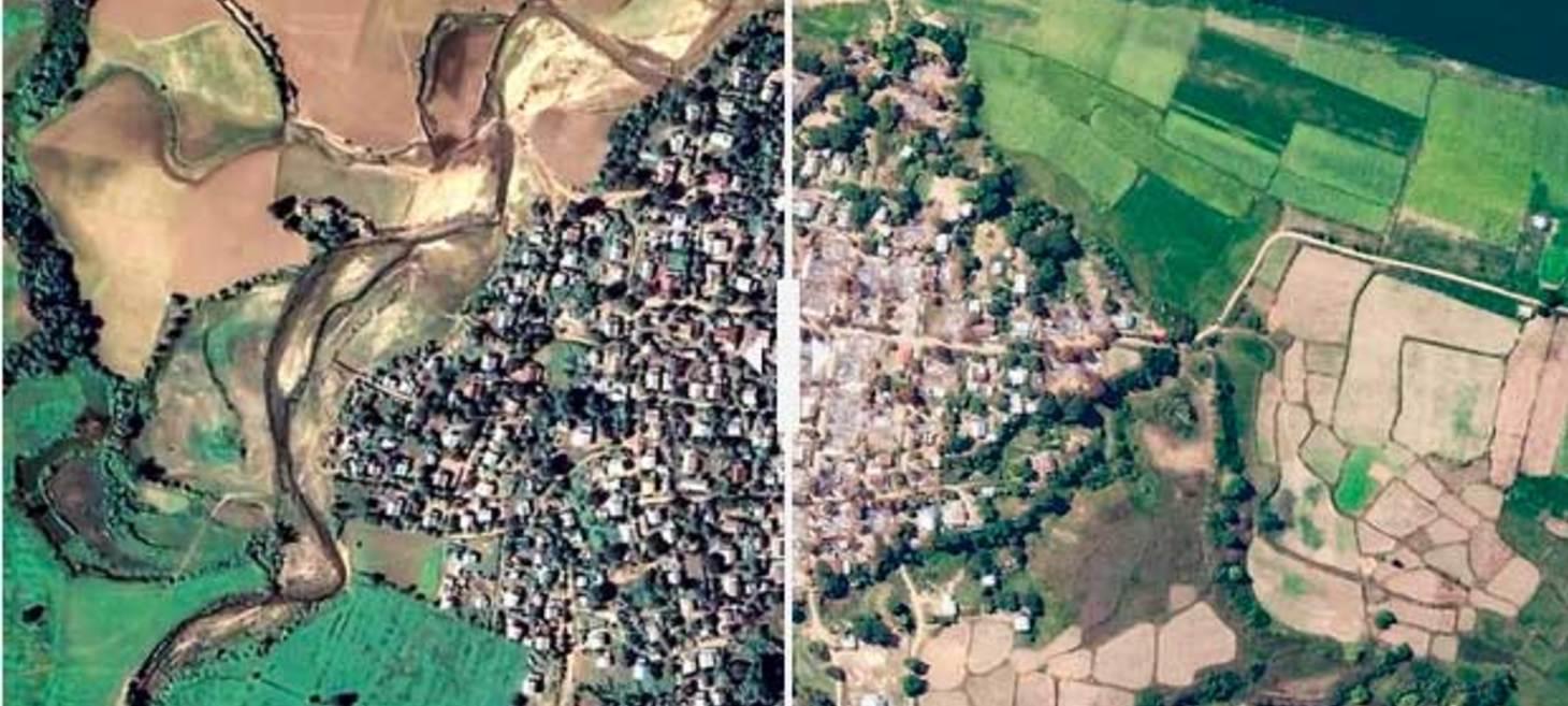 Scorched earth: Satellite images show village torched by Myanmar junta forces