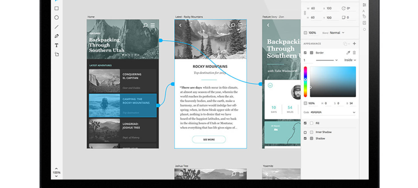 User experience, prototyping and apps design with Adobe Project Comet