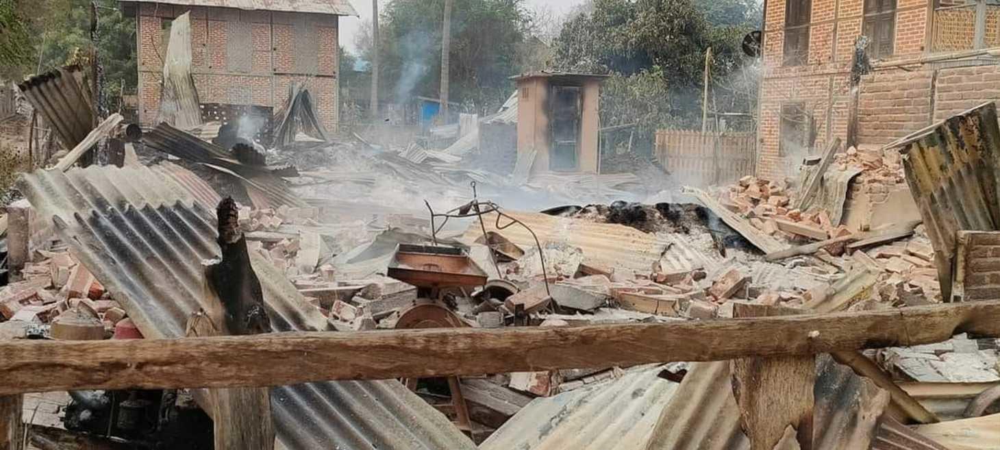 Thousands flee junta raid that torched 250 homes in Myanmar’s Sagaing region