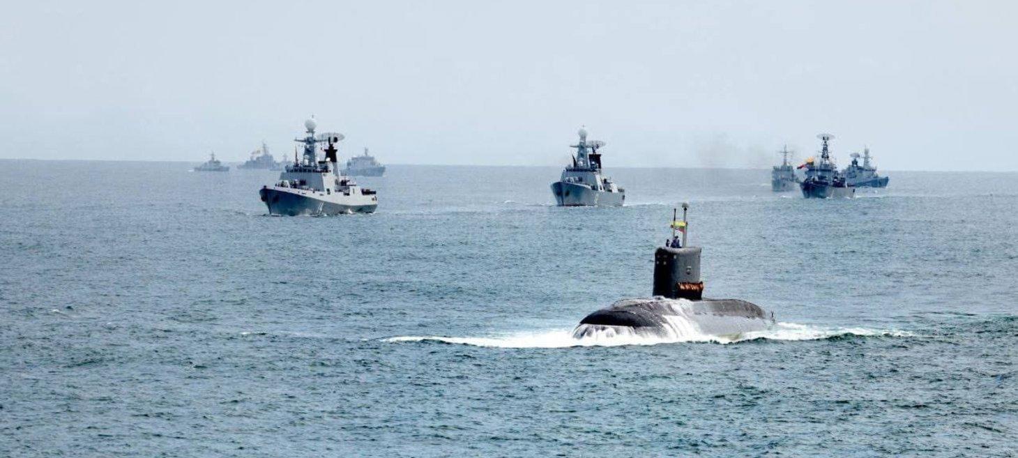 Myanmar Junta chief attends military exercise in Rakhine Sea