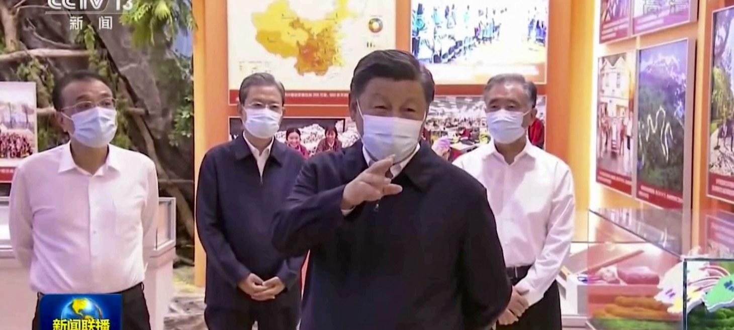 Chinese leader Xi Jinping appears on television, quelling rumors of a Beijing coup
