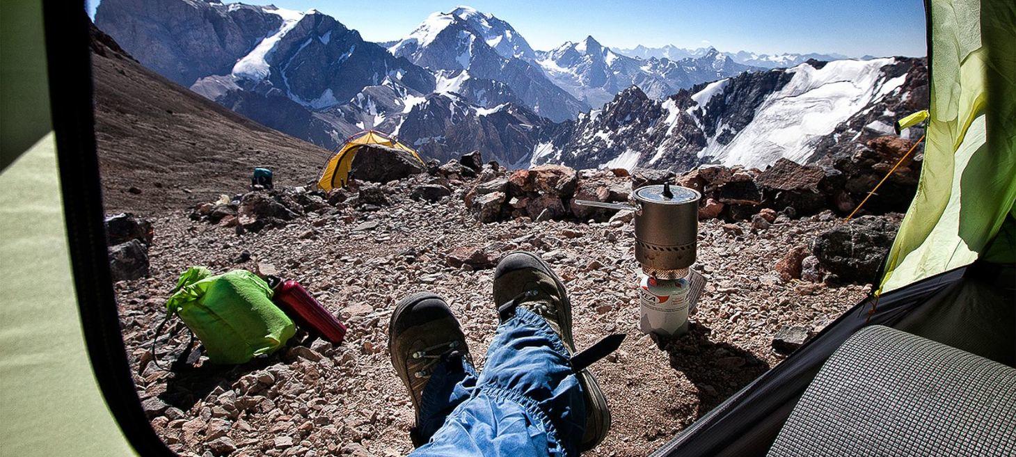 Morning Views From The Tent by Oleg Grigoryev