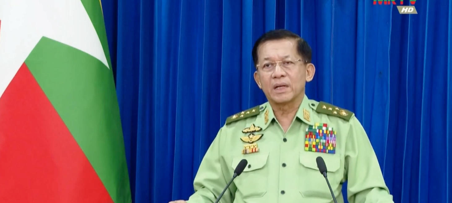 Junta chief blames foreign powers for military losses