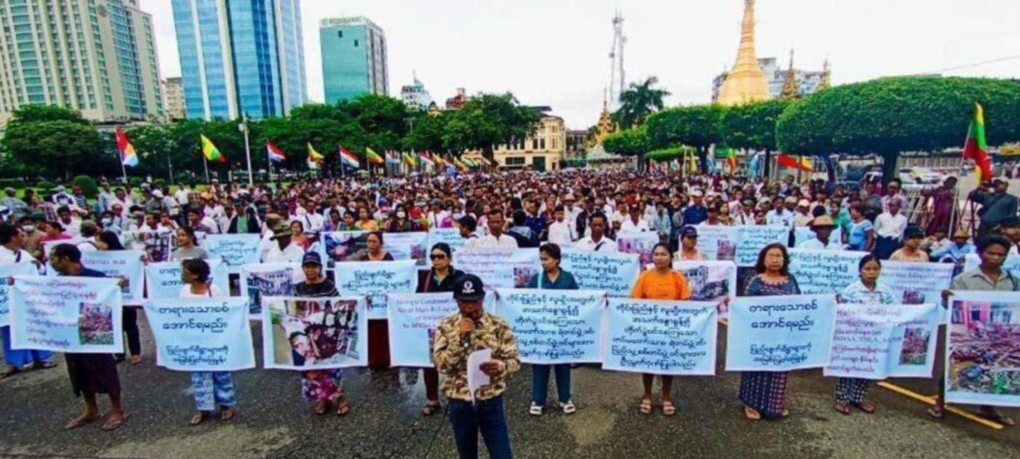 Stung by defeat in Lashio, Myanmar junta stages rallies in Yangon and Naypyitaw