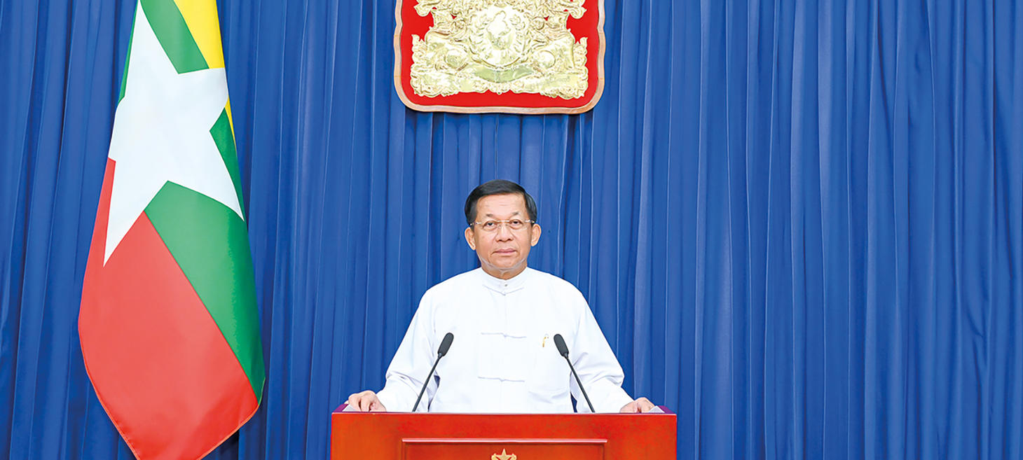 Junta Boss Repeats Vow to Crush Armed Opposition