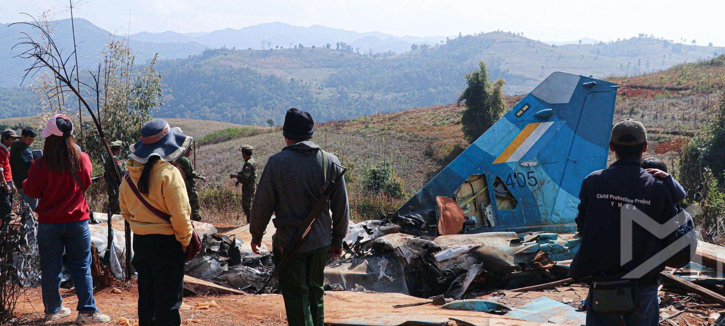 Junta helicopter makes emergency landing after being fired on in western Myanmar
