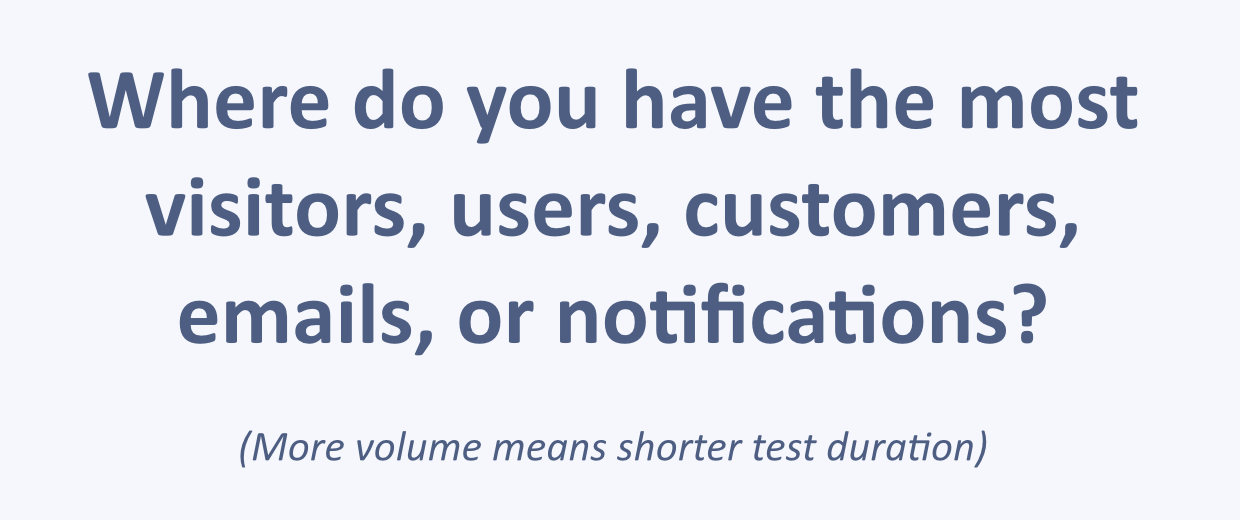 Find Opportunities for A/B Tests Based on Quantity