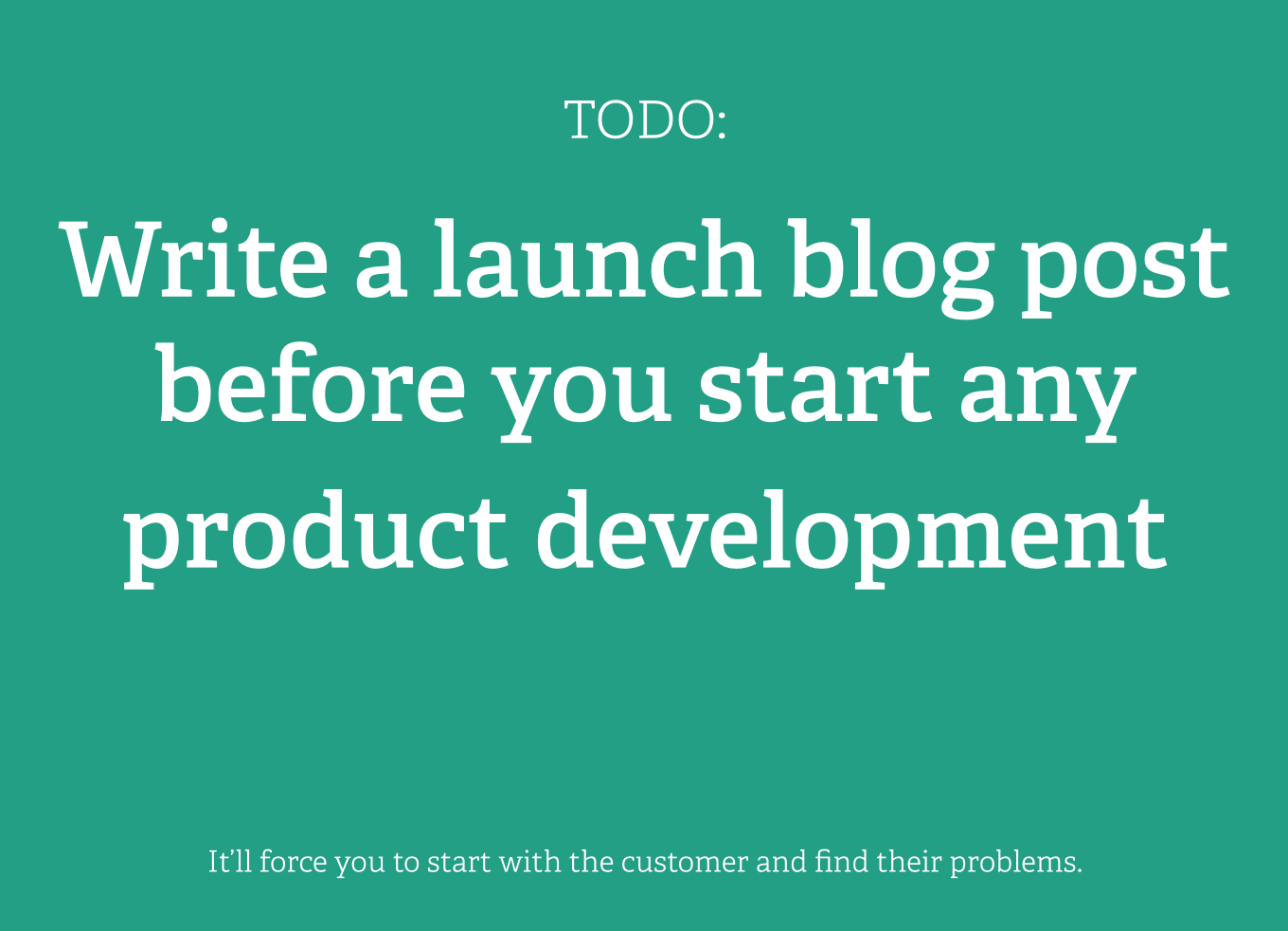 Write a launch blog post for an upcoming product or feature before you start product development on it