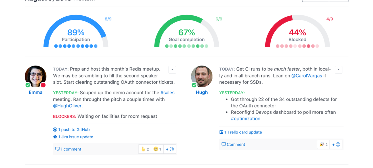Have you tried Status Hero yet?