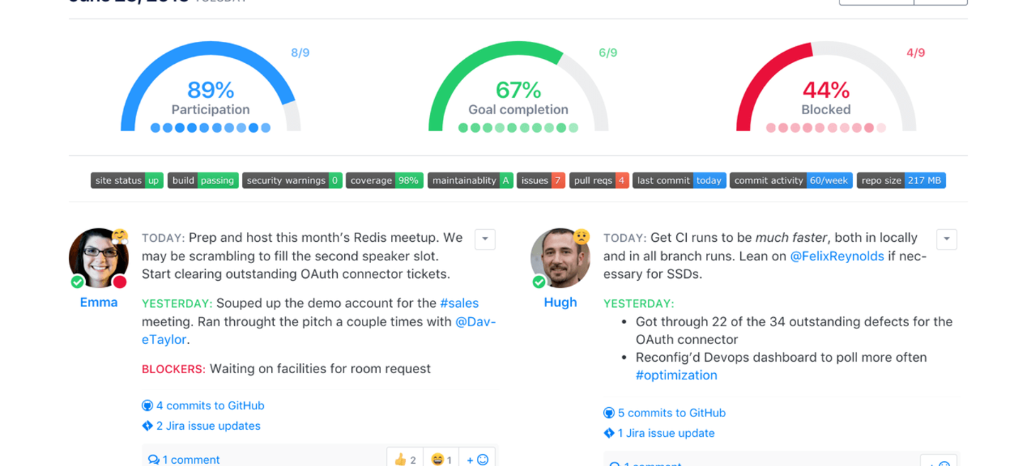 Have you tried Status Hero yet?